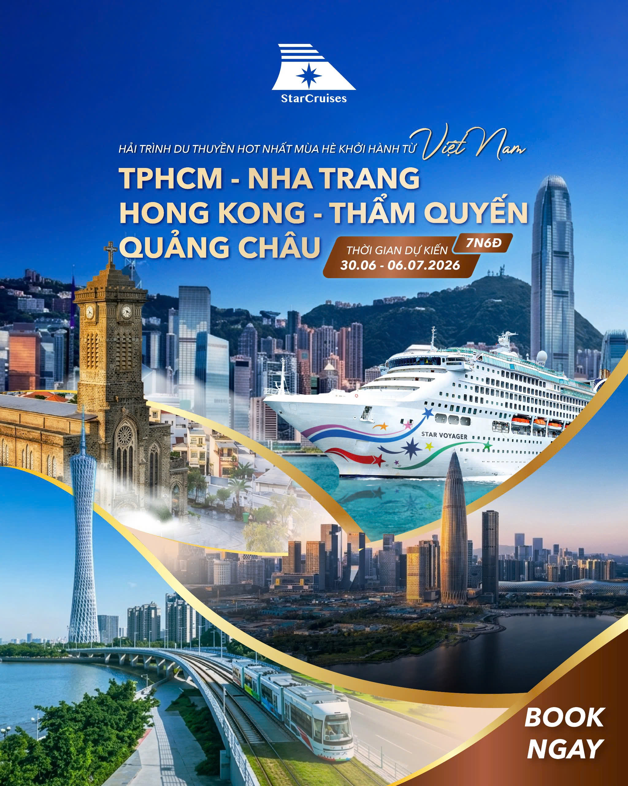 Tour du thuyền TP Hồ Chí Minh - Nha Trang – HONG KONG – THẨM QUYẾN - QUẢNG CHÂU
